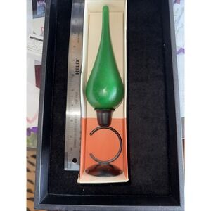 VINTAGE Dacafa TEAR DROP CANDLE W/METAL HOLDER W/BOX Denmark 4504